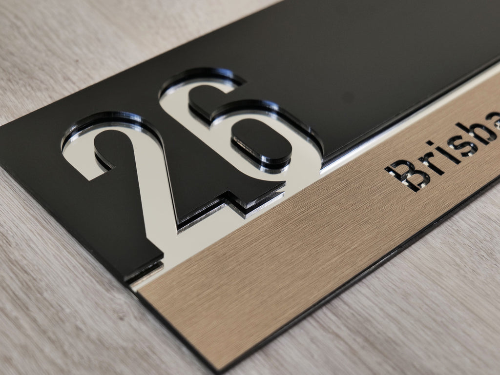 Square House Number Plaque - CALIFORNIA signs and Digits